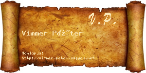 Vimmer Péter névjegykártya
